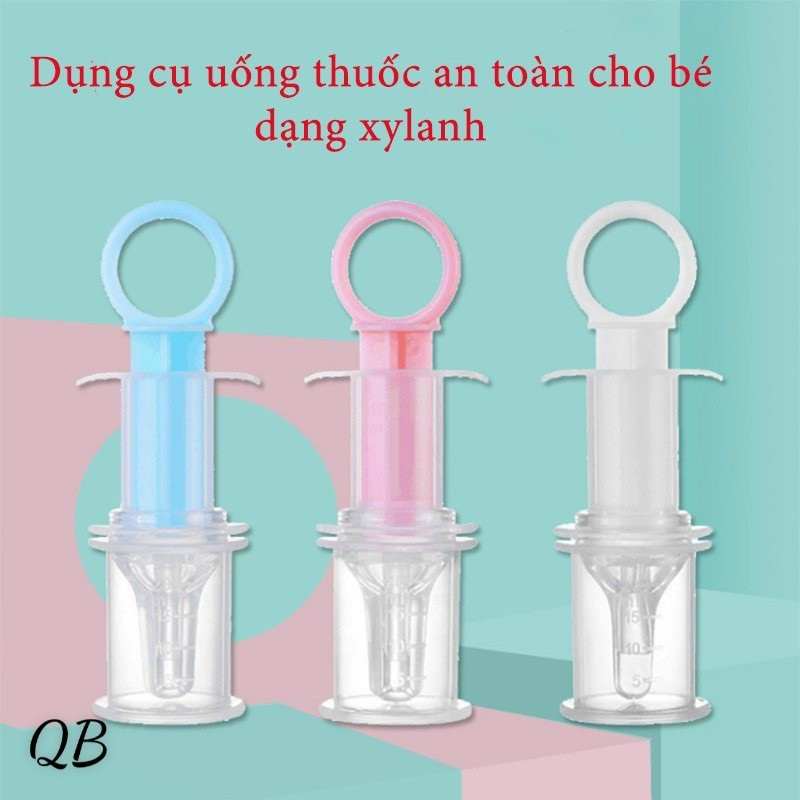 Xi lanh đầu silicon 2 vòi giúp bơm Siro/sữa cho bé - ống uống sữa