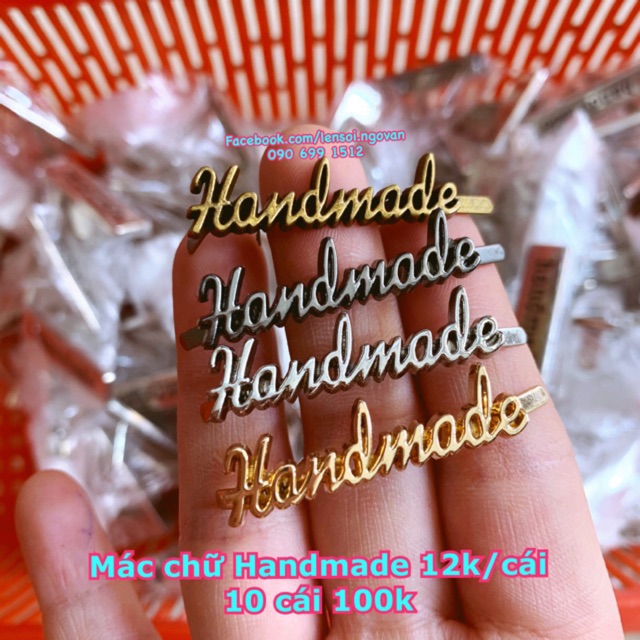 PK túi: Mác chữ Handmade