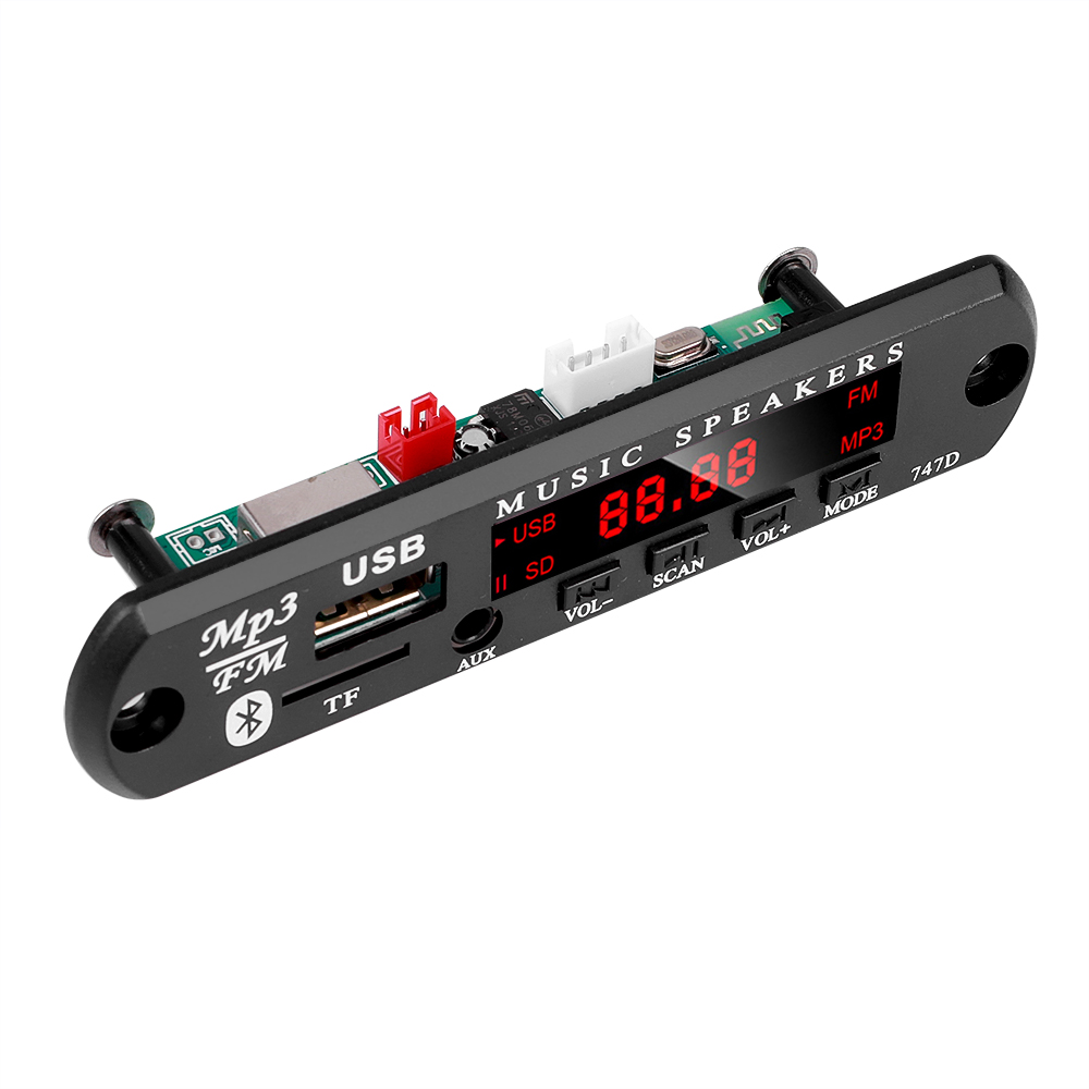 KEBIDU Bảng Mạch Giải Mã Máy Nghe Nhạc MP3 Bluetooth 5.0 Không Dây 9-12V Mô-đun 9-12V USB Thẻ TF Đài FM AUXWith Điều Khiển Từ Xa