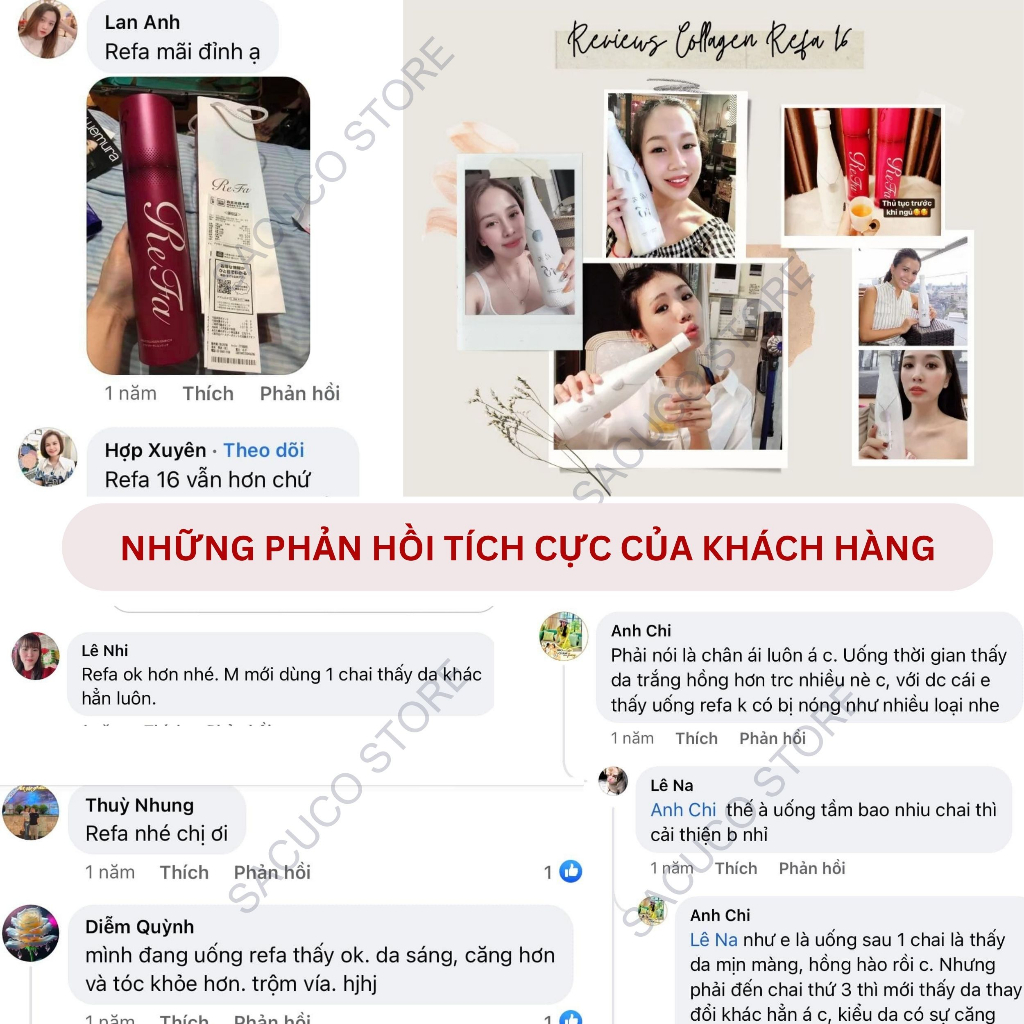 Nước uống Collagen Refa Nhật Bản chai 480ml