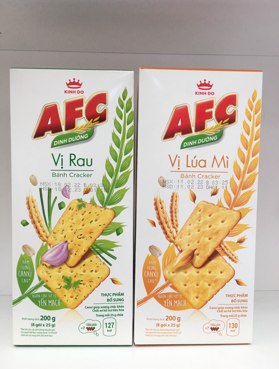 Bánh Craker AFC Dinh Dưỡng 200g ( 8 gói * 25g)