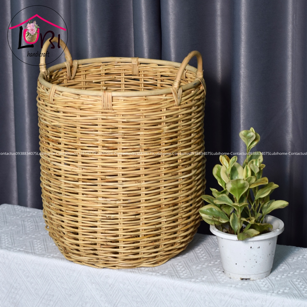 [Lubi Home] - Round rattan basket, set of 2