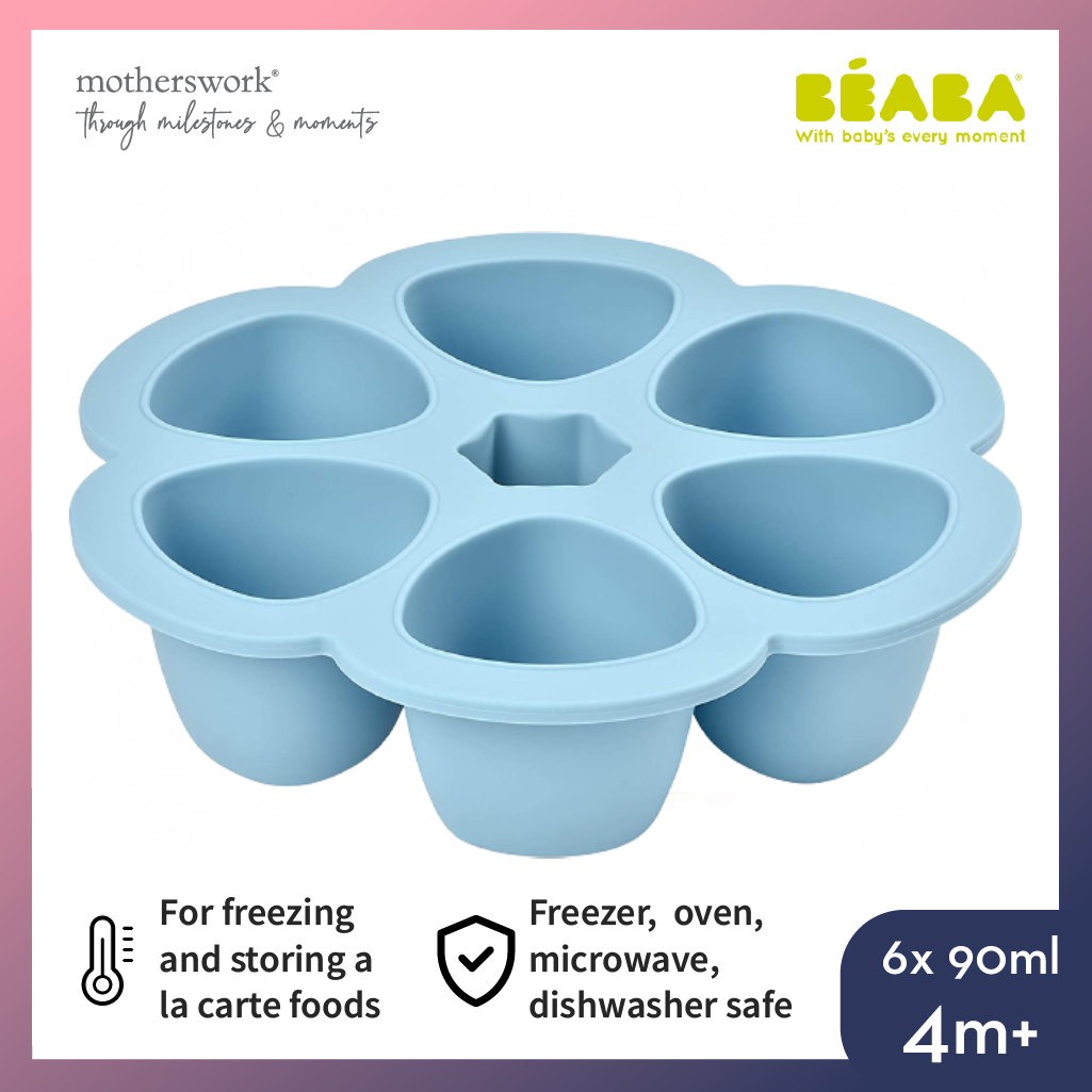 Beaba Silicone Multiportions 6x150ml Blue