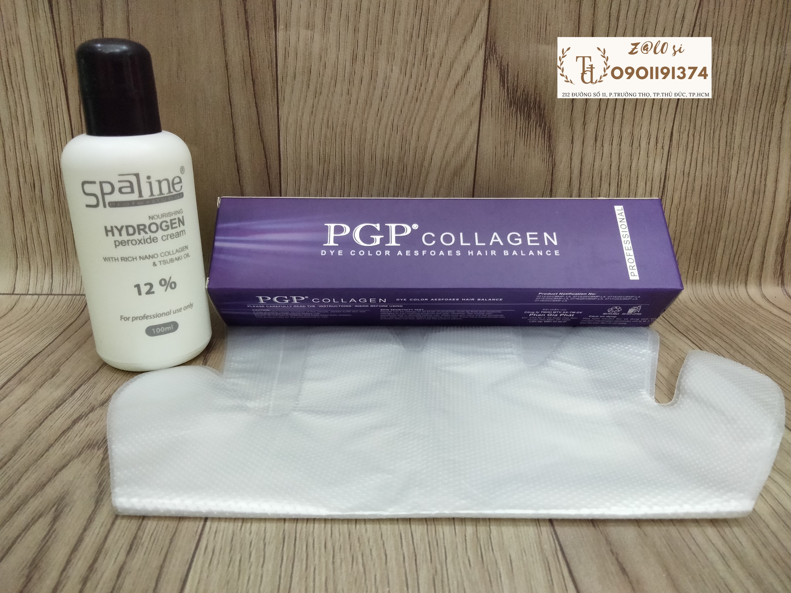 Combo nhuộm pgp có 100ml oxy & bao tay