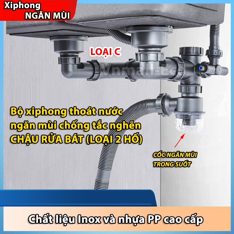 Sink drain clog prevent smell