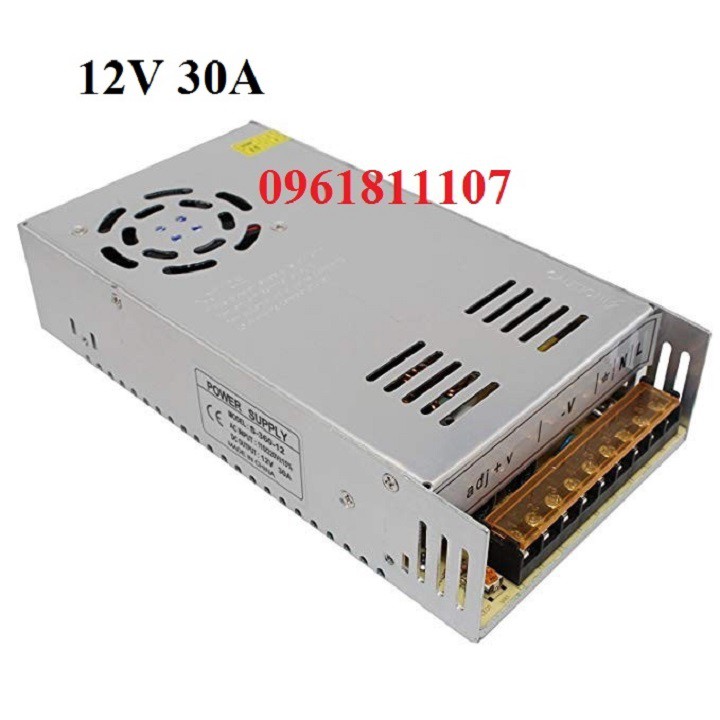 Nguồn tổ ong 12v 50a có quạt tản nhiệt, nguồn 12v 50a, nguồn led 12v, bộ nguồn led 12v 50a