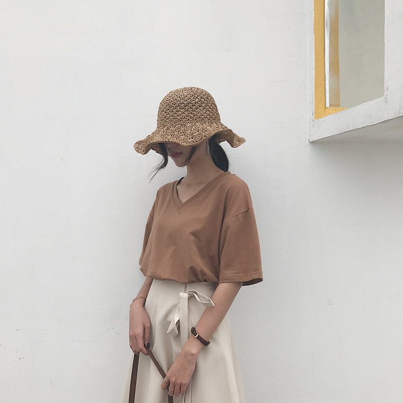 Áo thun nữ cổ tim Ulzzang Quảng Châu
