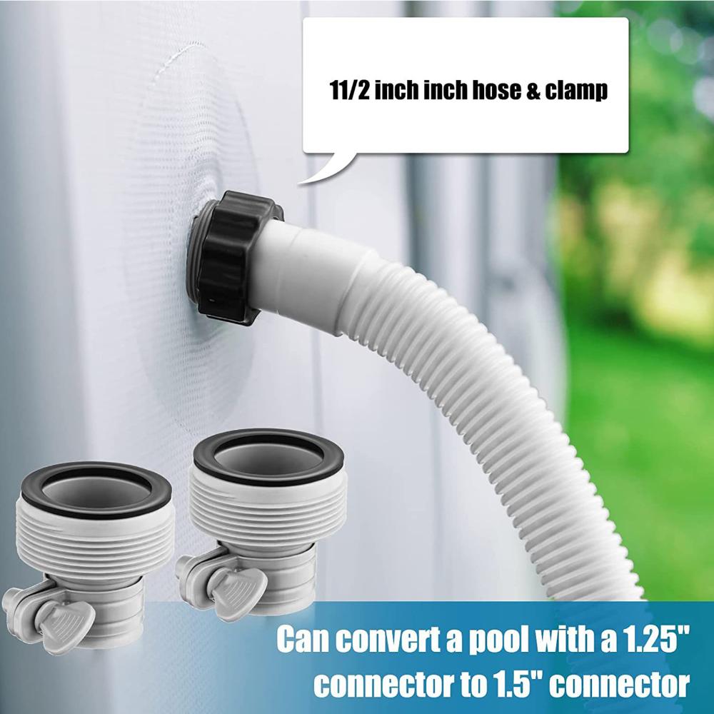 150cm Thread Connection Pump Hose with Type B Adapter Pool Sand Filters Hose Replacement Leakproof Easy To Install Accessories for INTEX