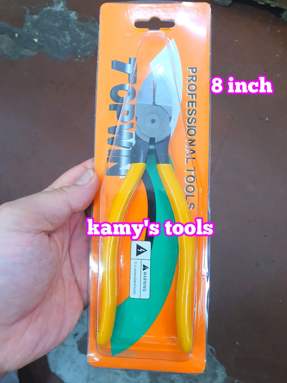 Kìm cắt vát kỹ thuật 5 inch 6 inch 8 inch, kềm cắt dây điện tử, cắt nhựa, lưỡi cắt vát mỏng, sắc bén Topwin