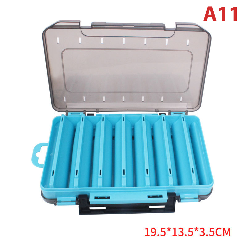 NEW ARRIVAL Double Sided Plastic Bait Jig Storage Box Reversible Lure Case Accessory Boxes
