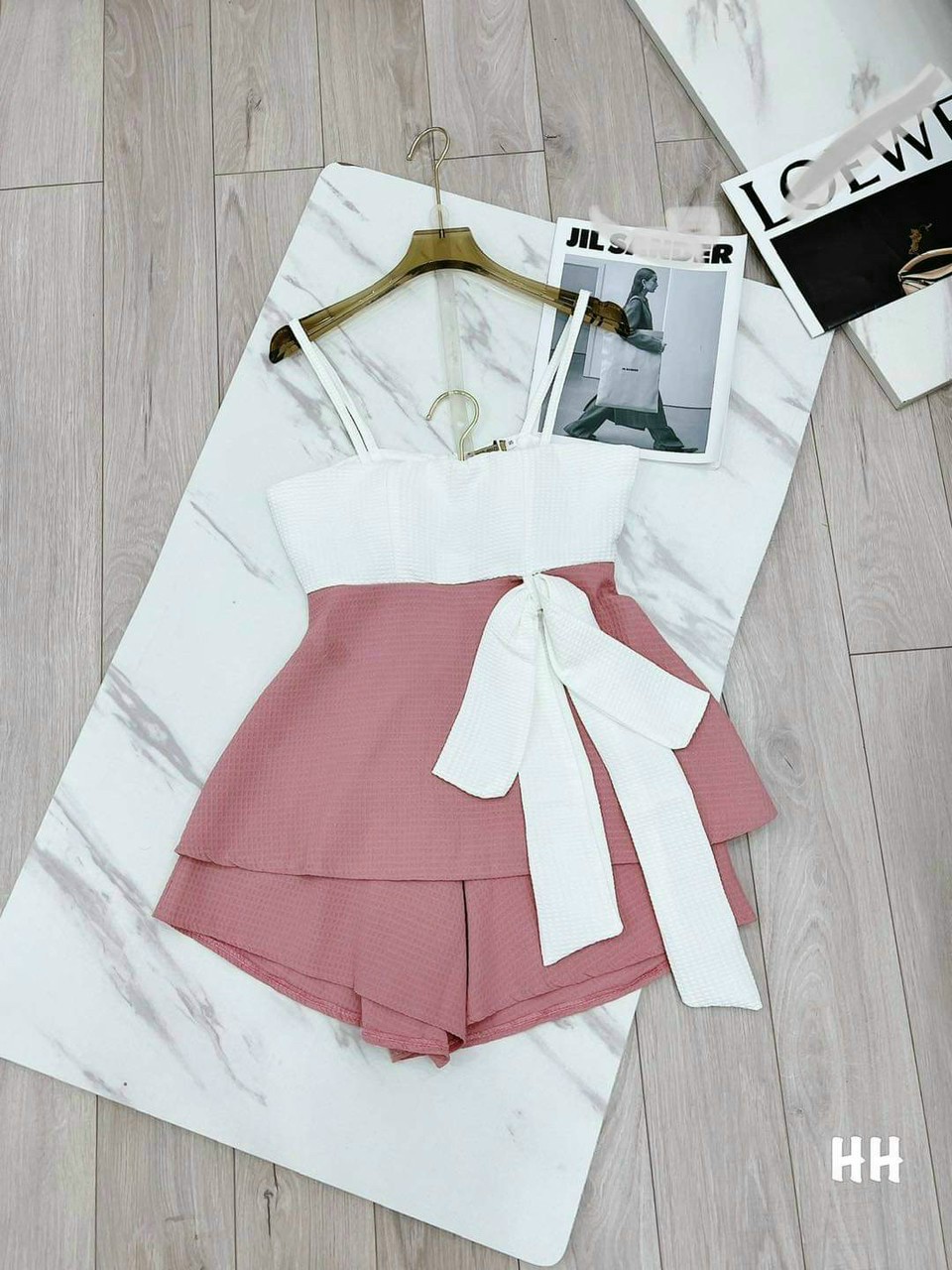 Set Đồ Bộ 2 Dây Cột Nơ Xinh Xắn