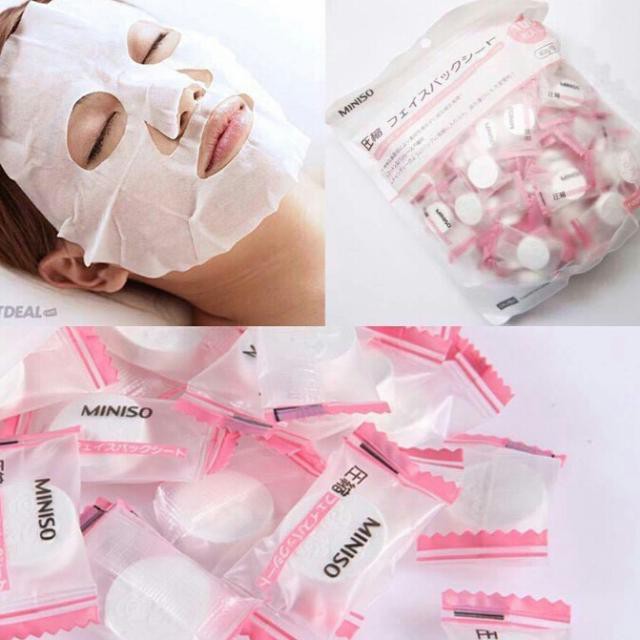 MẶT NẠ NÉN MINISO 100 VIÊN-NHẬT BẢN