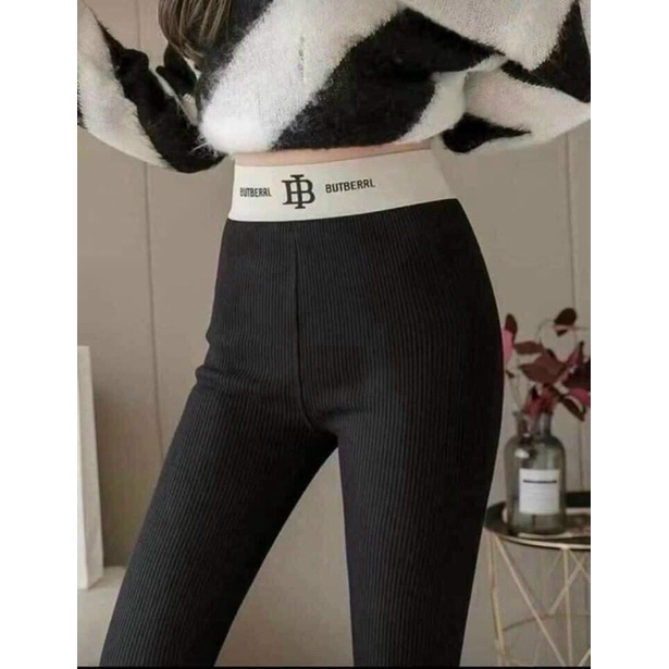Quần Legging Lót Lông Tăm Cạp Chữ Cạp Cao Freesize