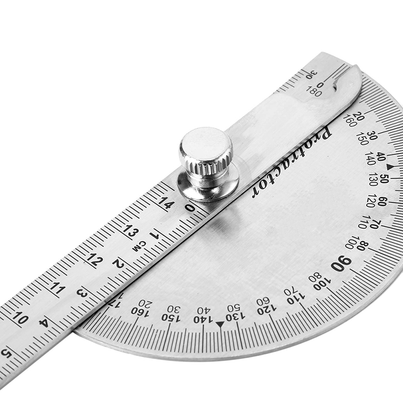 NEW ARRIVAL SUN 15cm 180 Degree Adjustable Protractor multifunction stainless steel angle ruler