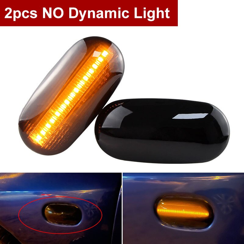 2Pcs LED Turn Signal Side Marker Sequential Blinker indicator Light For Mitsubishi Pajero Mirage Legnum Galant 1998-2005