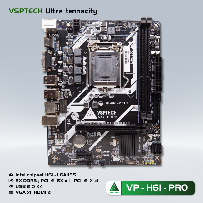 Main VSP H61 Socket 1155 H81 socket 1150 hàng mới Full Box