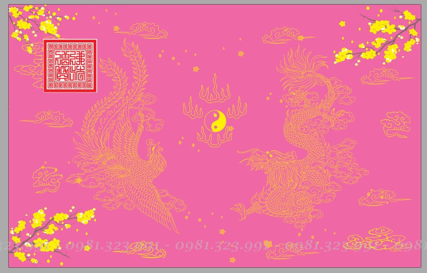Giấy in sớ rồng phượng sum vầy
