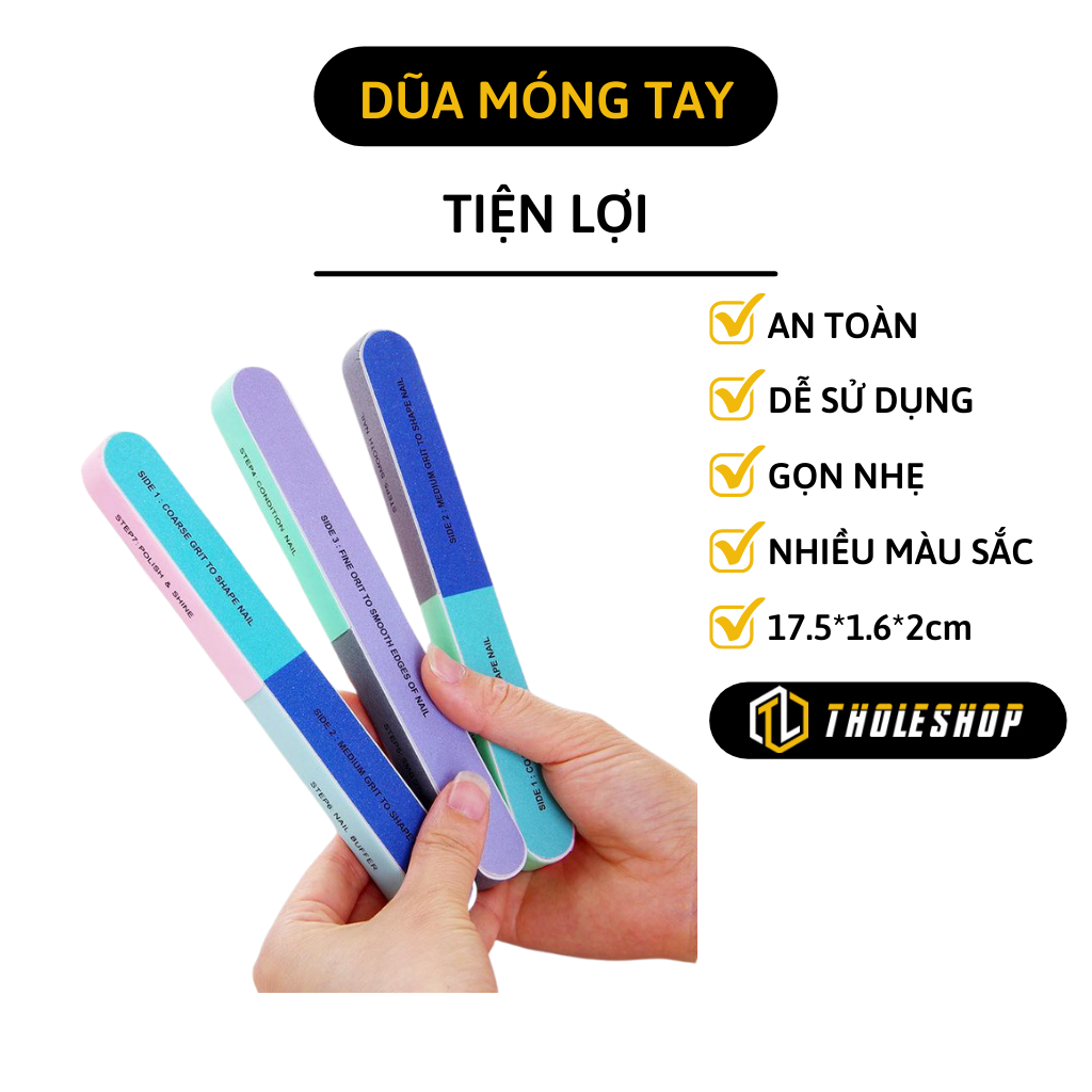 Cây dũa móng tay - Que dũa móng tay 6 mặt đánh bóng và chà nhám tiện dụng - Đồ dũa móng tay, chân hỗ trợ làm móng