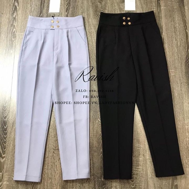 Quần legging nữ , Quần baggy nữ 4 cúc bấm