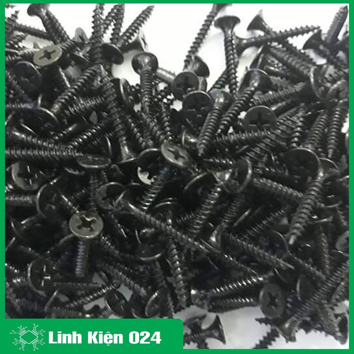Vít gỗ đen, vít thạch cao màu đen (túi 100g) chiều dài 1.5cm/2cm/2.5cm/3cm/4cm