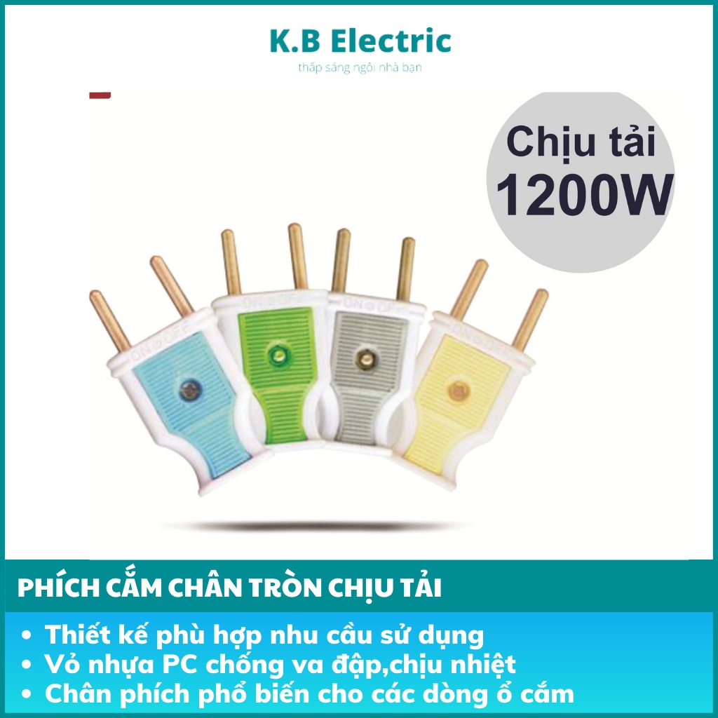 Phích cắm chân tròn siêu chịu tải KB Electric