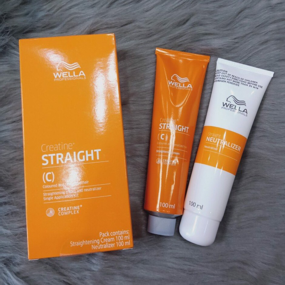 [HCM]Bộ Kem Duỗi Tóc Wella Creatine Straight 100ml X2 ( Mới)