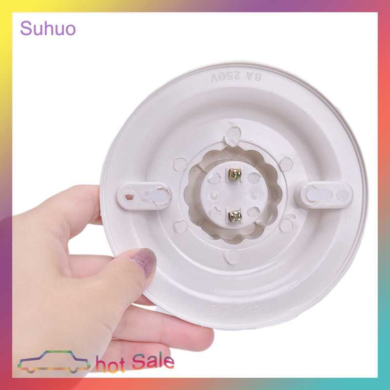 Suhuo E27 LED Light Bulb Holder Round Socket E27 Base Hanging Lamp Socket Screw Base