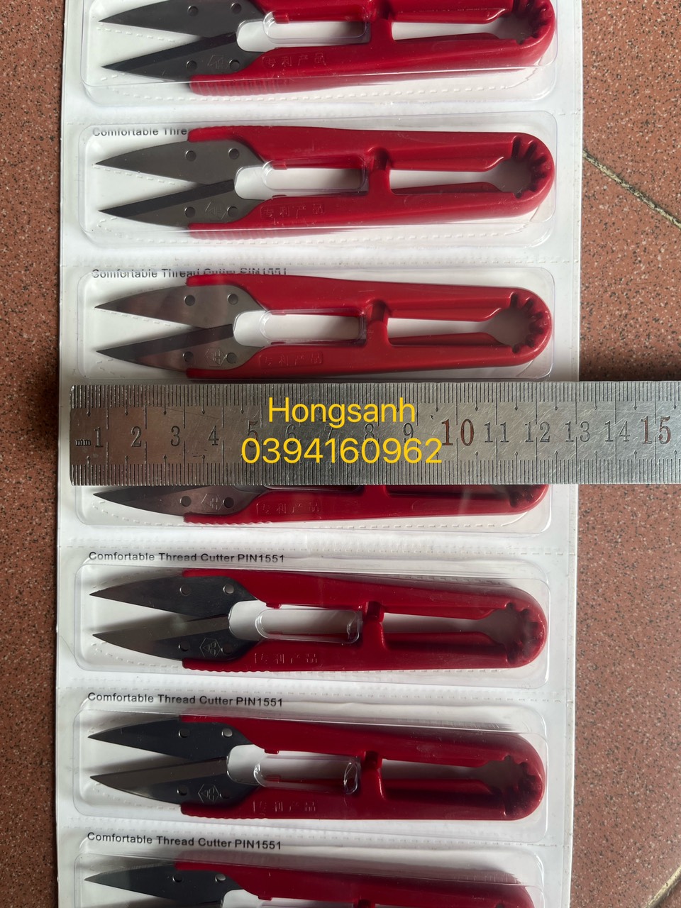 Kéo bấm nhựa đỏ Pin loại lớn 1 cây