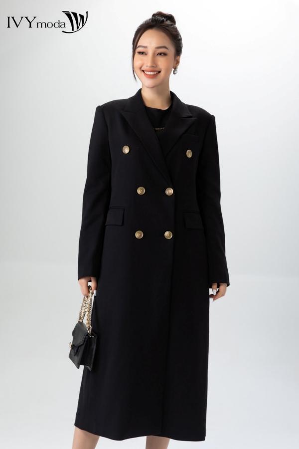 Áo khoác dạ dáng dài IVY Moda MS 71B9145