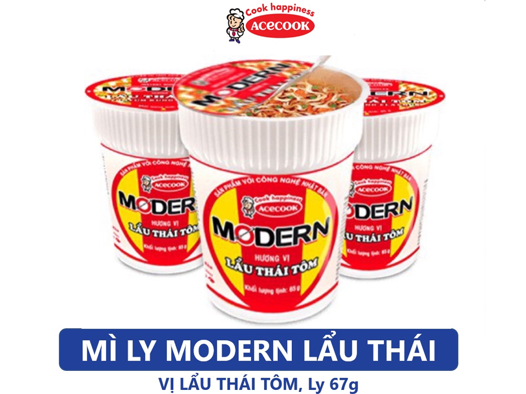 Mì modern lẩu thái tôm ly 65g
