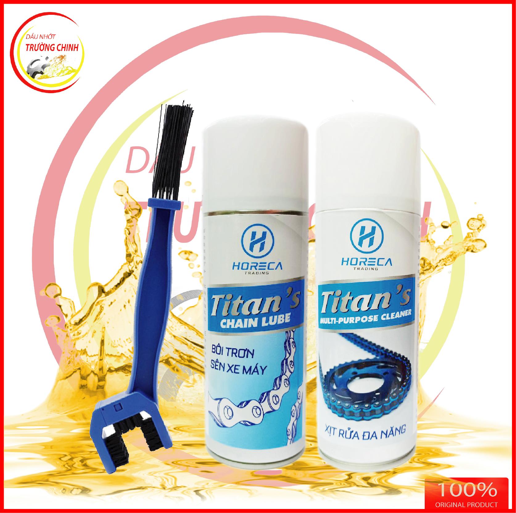 Chai rửa sên, vệ sinh sên Horeca Titan's Chain clean 400ML