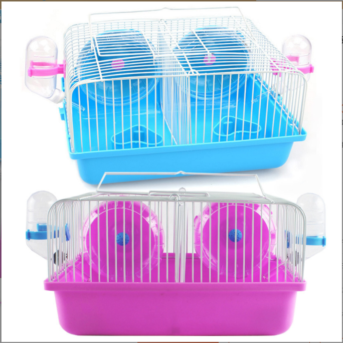 Lồng chuột Hamster 2 ngăn đủ phụ kiện