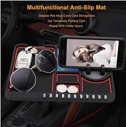 Car%20Dashboard%20Multifunctional%20Non%20Slip%20Anti%20Skid%20PVC%20Pad%20Mat%20with%20Mount%20Phone%20Holder%20Stand%20Parking%20Numbers%20for%20Coins%20Keys%20-%20Image%203