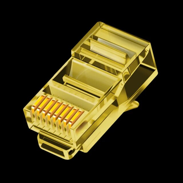 Zoerax RJ45 Cat6 Pass Through Connectors, Assorted Colors, EZ To Crimp Modular Plug For Solid Or Stranded UTP Network