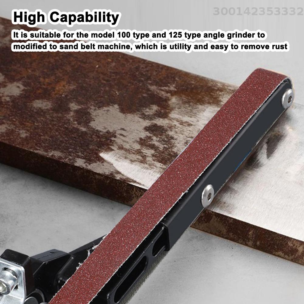 Meterk Angle Grinder Modified Sand Belt Machine Woodworking Sand Belt Machine Multipurpose Utility Modification Tool Suitable for Model 100 125 Angle Grinder