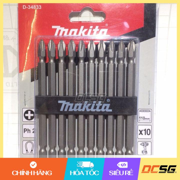 Mũi Vít + 2 Đầu Makita Ph2X110mm D-34833
