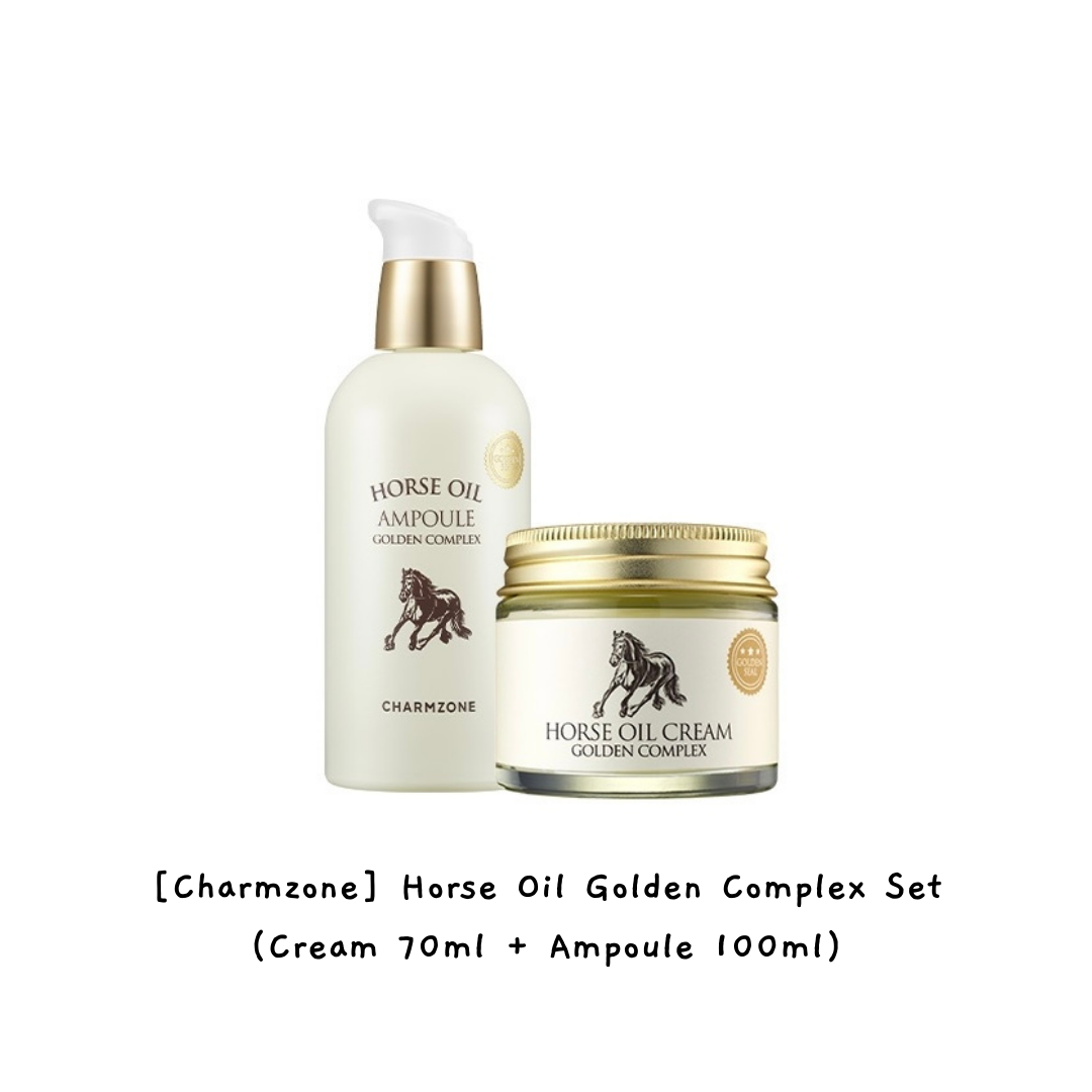 [Charmzone] Horse Oil Golden Complex Set (Cream 70ml + Ampoule 100ml