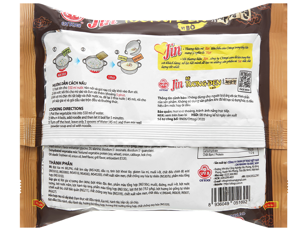 Mì Trộn Tương Đen vị bò Otoki 135g