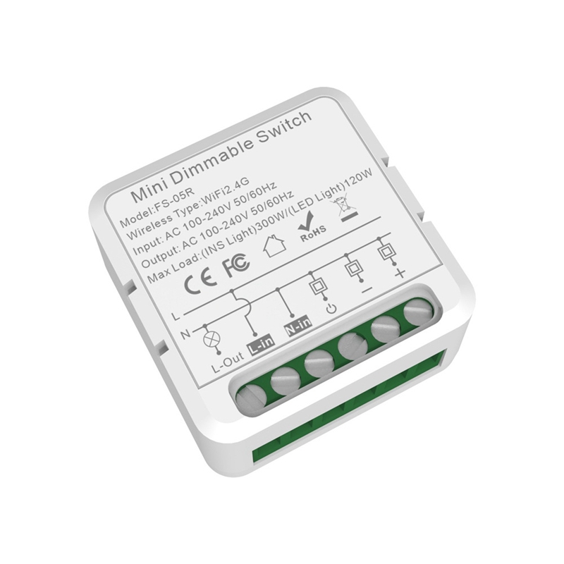 -1 PCS Tuya WiFi Smart Dimmers Switch Module Smart Dimmer Switch LED Lights Dimmable Switch Supports 2 Way Control Work with for Alexa Google Home