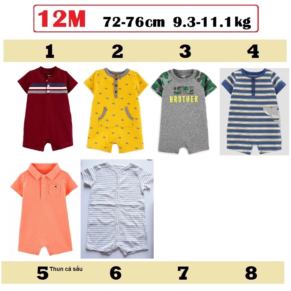 Body đùi carter romper jumpsuit cho bé trai