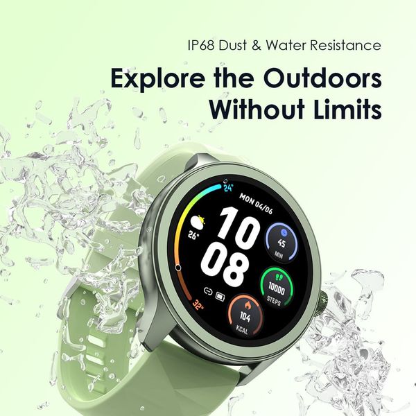 Oraimo Watch 2R Smart Watch OSW-30 Gold / Olive with 1.39 Inch TFT Display and Bluetooth Calling Functionality.
