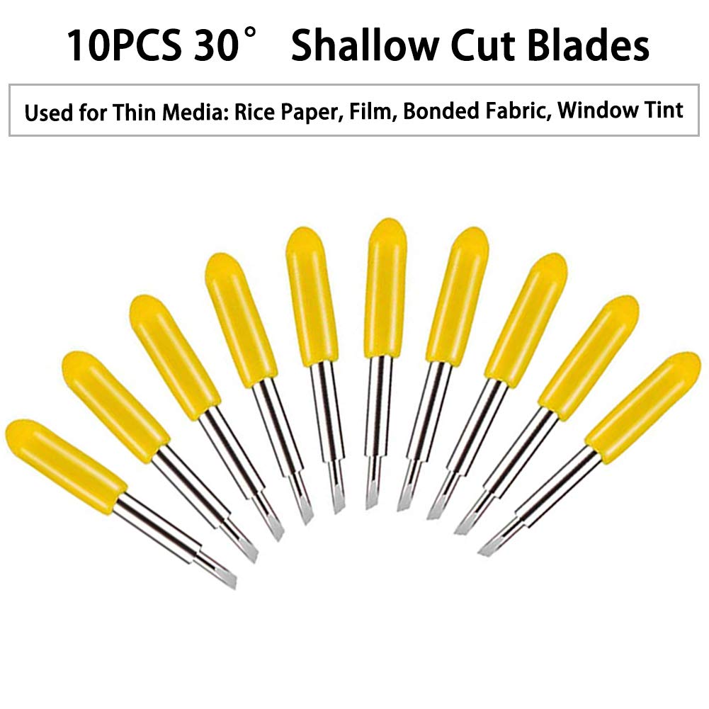 30pcs 30/60 Degree Roland Cricut Cutting Wear Resisting Vinyl Plotter Blade  Cutter Carving Tools Machine Milling Cutter Bits