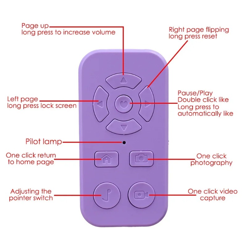 Điện thoại di động Bluetooth điều khiển từ xa tương thích với iPhone Samsung Xiaomi Huawei Oppo nút màn trập camera bộ điều khiển không dây tiktok truyền hình trực tiếp lần lượt
