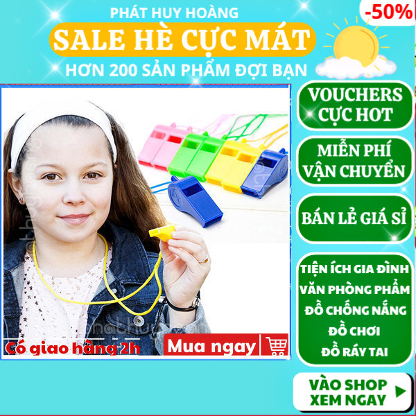 Combo 2 cái còi thổi đồ chơi cho bé giá rẻ   ✔Phát Huy Hoàng
