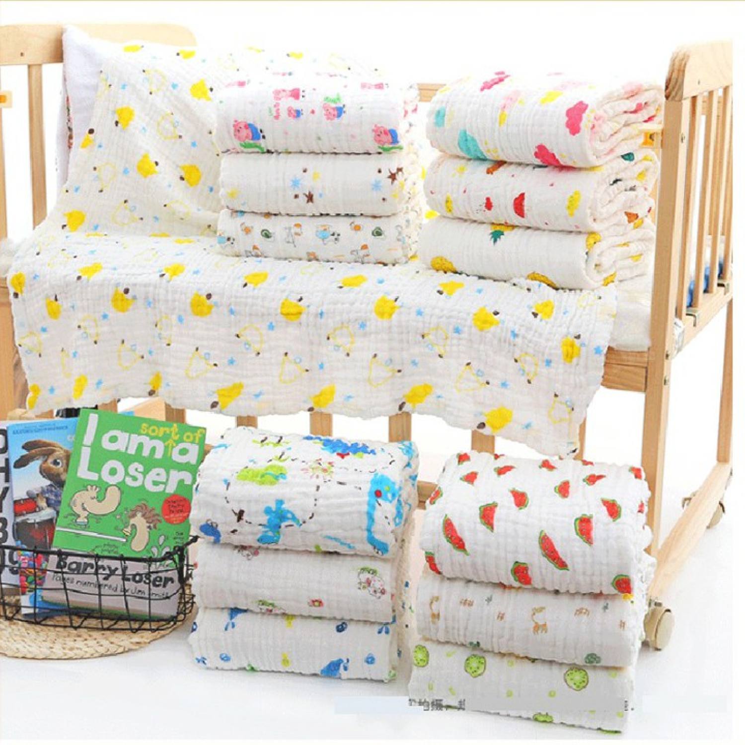 Khăn Tắm Xô 6 Lớp Cho Bé 110x110cm