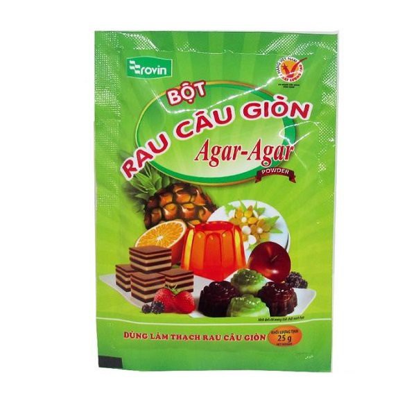 bột thạch rau câu giòn Agar 25g