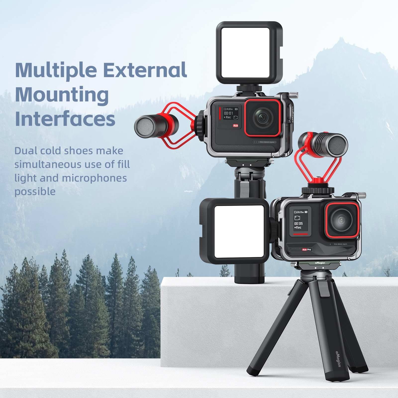 Thích hợp cho insta360 Ace Pro / Ace kim loại bezel cho 360 ACE bảo vệ bezel bảo vệ trường hợp phụ kiện