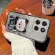 New Phone case Moto Edge 60 Fusion Back cover with Gradient 3D Bear Folding Stand Bracket Luxury Slim Plating Glitter Girls For Motorola Moto Edge60 Fusion case. 
