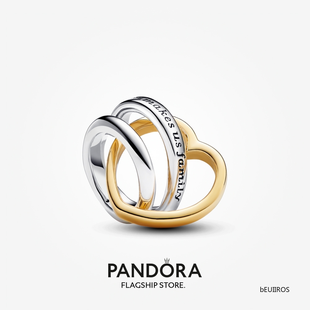 2024 New Pandora Two-tone Stepmum Hearts Charm