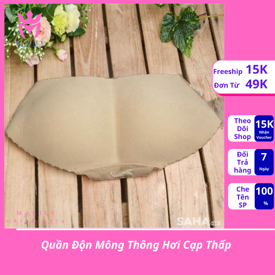 Quần Độn Mông Thông Hơi Cạp Thấp
